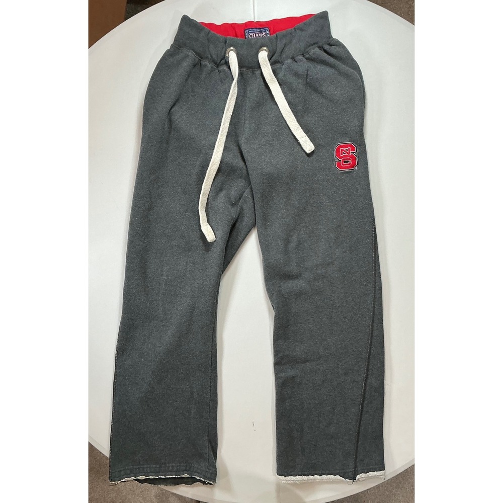 VTG Y2K Baggy NC State Wolfpack Sweatpants Women S Heavy Grey Fleece Champs